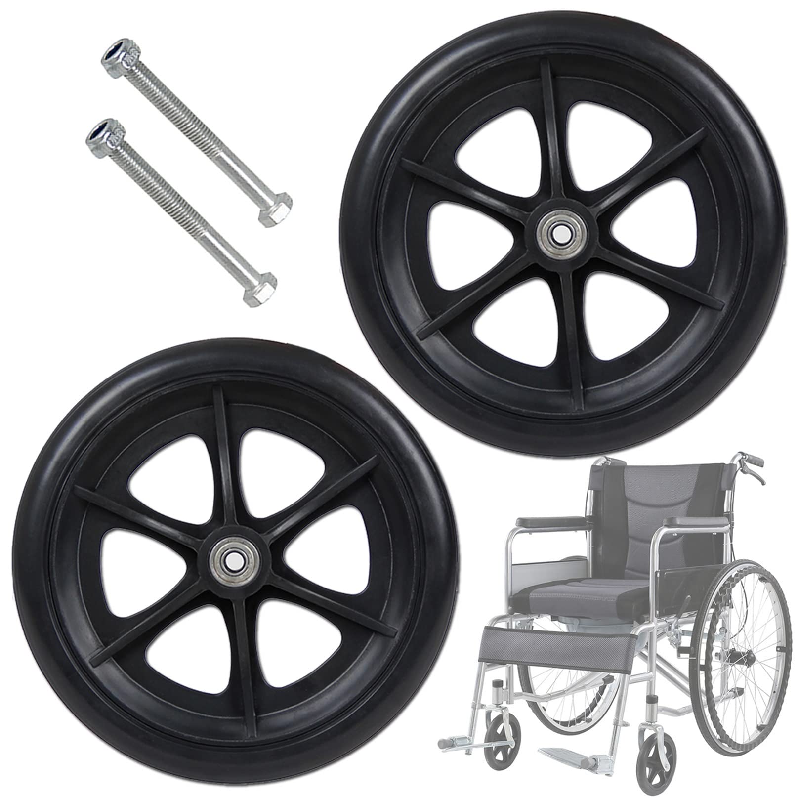 楽天市場】2個 手動車椅子の前輪、交換用 フロントキャスターホイール