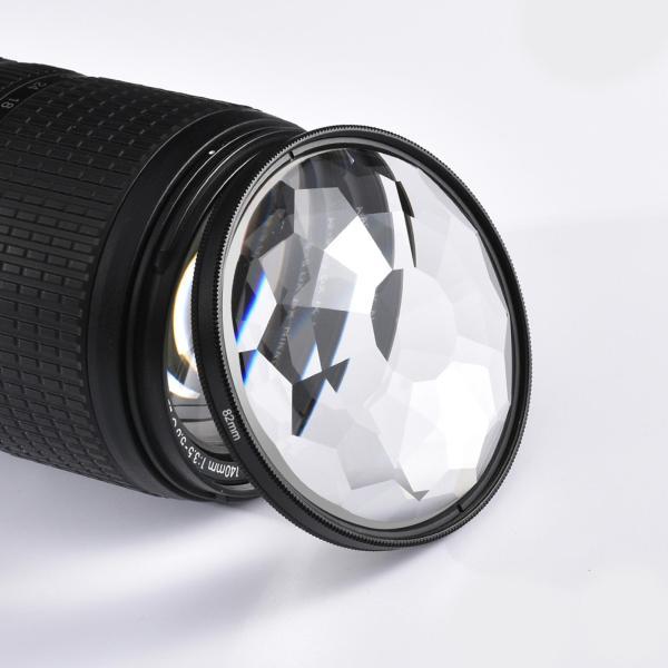 カメラ効果フィルター アルミ製 グレア効果を実現 , カレイドスコープ82mm|エムーエムショップ