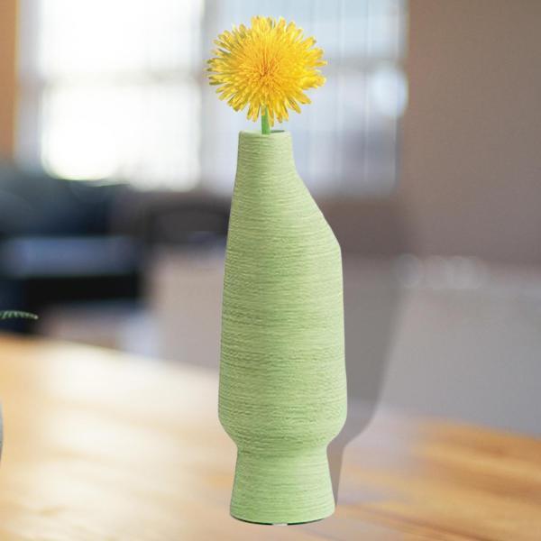 陶製の花瓶の装飾花瓶は家の装飾のためにブラシをかけられました緑