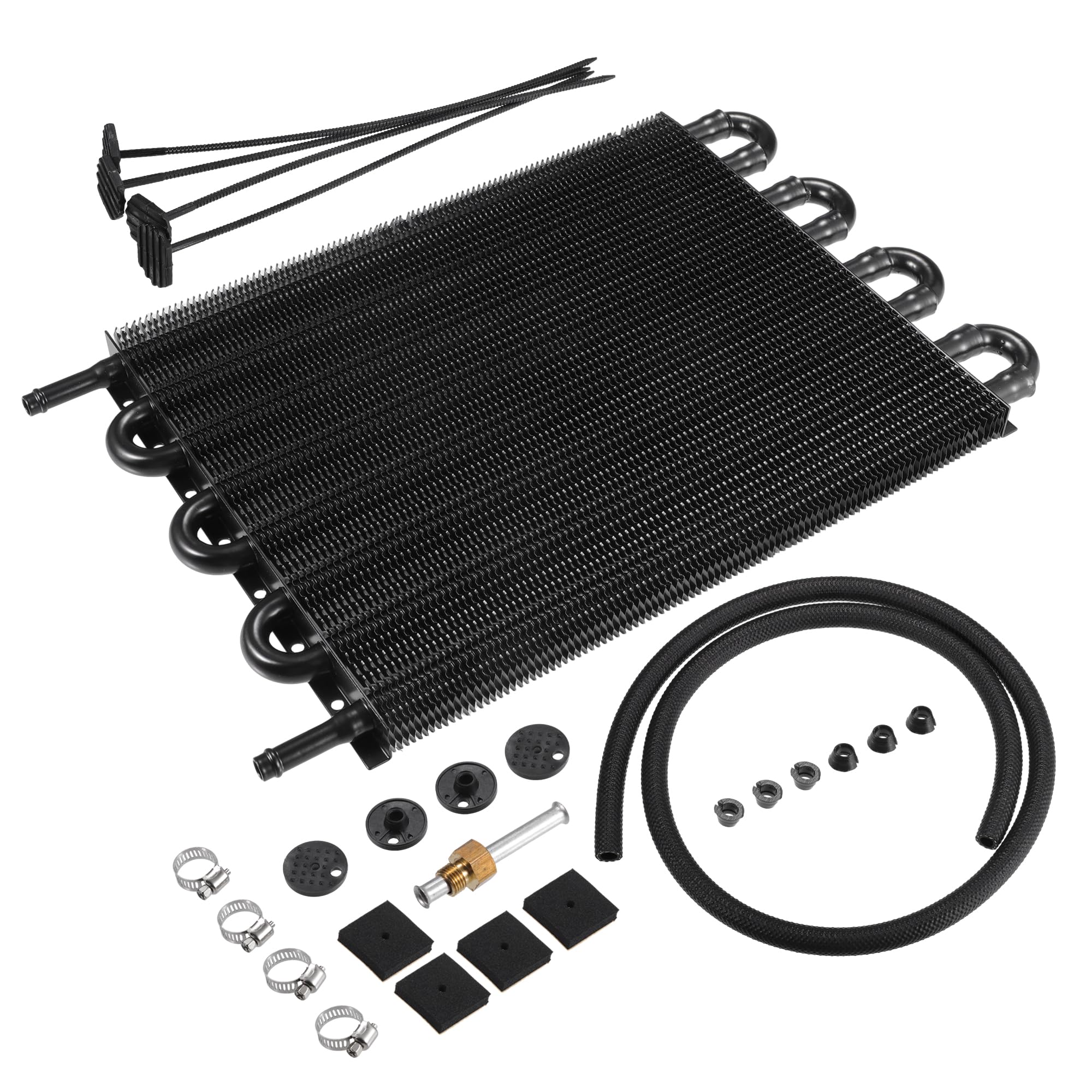 T 1セット 変速機のオイルクーラーキット トランスミッションオイルクーラーキット 8mm 8チャネル 超冷管 黒い｜エムーエムショップ