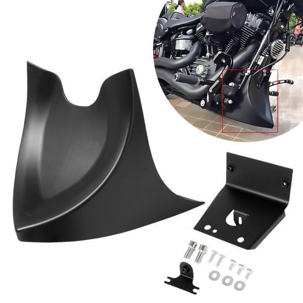 ハーレーツーリングマットブラック用バイクロアフロントスポイラーチンフェアリング｜エムーエムショップ