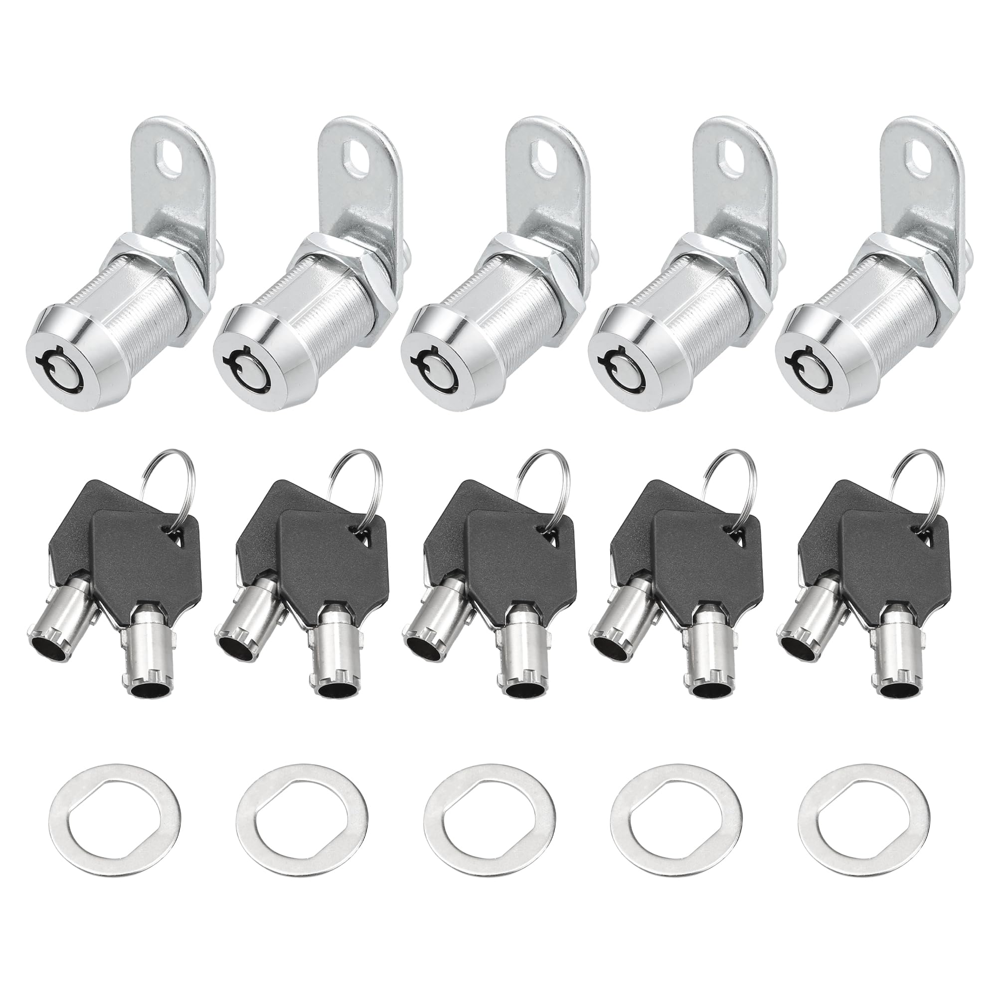 T RV キャビネットロック 5 セット 1 "キャビネットロックセット キー付き RV 車 旅行 トレーラー コンパート メント ドアツール ボックス 収納ボックス ロック 交換用 ユニバーサル|エムーエムショップ