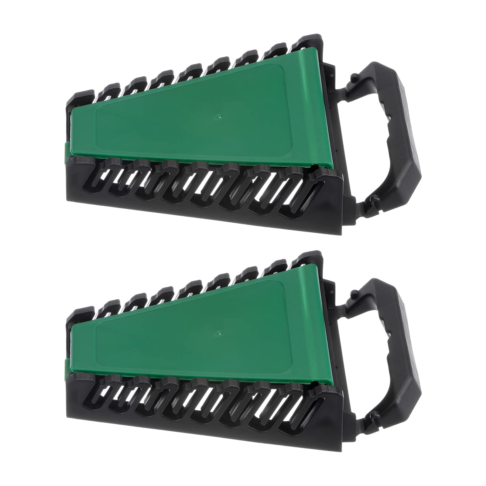 T レンチオーガナイザー レンチラック レンチホルダー 8スロット ABSプラスチック ツールホルダー ハンドル付き 150mm x 120 mm 2個入り