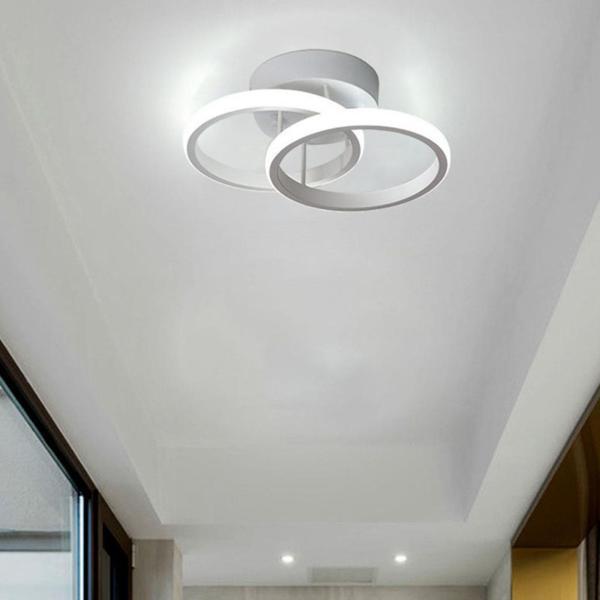 北欧LEDシーリングライト18W、110Vアルミニウムバスルームベッドルームホテルホワイトライト