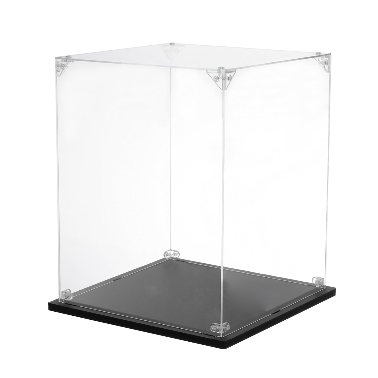 Tアクリルディスプレイケース 20x25x25cm クリアディスプレイボックス 組み立て式防塵ディスプレイボックス 収納オーガナイザー コレクターアクションフィギュア用|エムーエムショップ