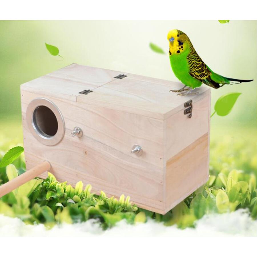 野鳥用 バードハウス 餌台 バードフィーダー 木製 窓付き 巣箱 バードウォッチング 4サイズ選択 - L 6,969円