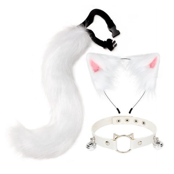 3ピース ぬいぐるみ キツネの耳と尻尾セット コスプレ ネックチョーカーセット ヘアフープ 猫耳カチューシャ 尻尾カチューシャ付き 5,826円
