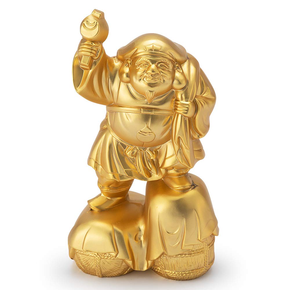 仏壇屋 滝田商店 仏像 開運招福七福神・大黒天 (高さ8.8cm×巾5cm)【牧田秀雲作】◆商売繁盛・無病息災・福徳・福運・厄除け【滝田商店発行 証明書付】