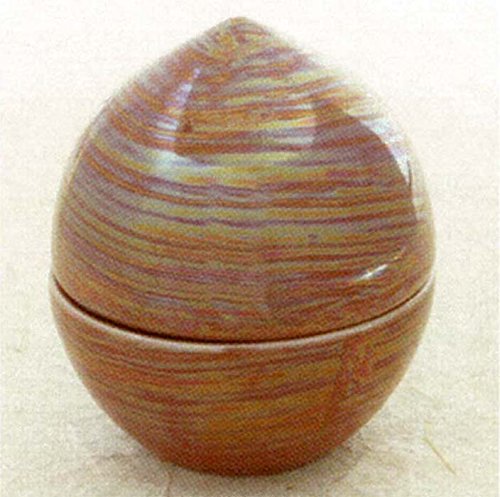 仏壇屋 滝田商店 ミニ骨壷 虹珠(にじだま) 若葉 (高さ6cm&times;直径5.3cm)◆分骨つぼ・骨壺・遺骨入れ◆手元供養【滝田商店発行 証明書付】｜エムーエムショップ
