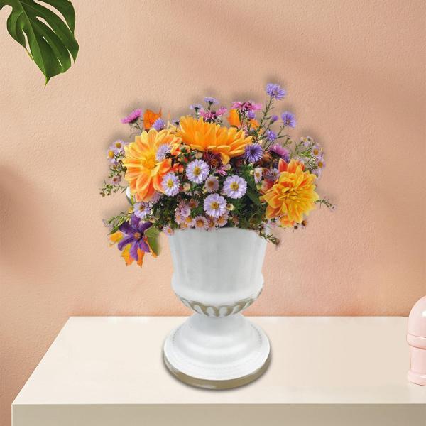 鉄製花瓶ドライフラワーポットバンチホルダーダイニングルームホームオフィステーブルデコレーションA