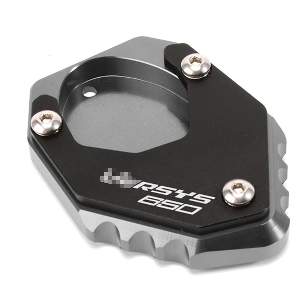 バーシス650カワサキ VERSYS 650 2015-2019 2020 2021 2022のために適合オートバイアルミキックスタンド足引伸側スタンド延長とロゴ（グレー）