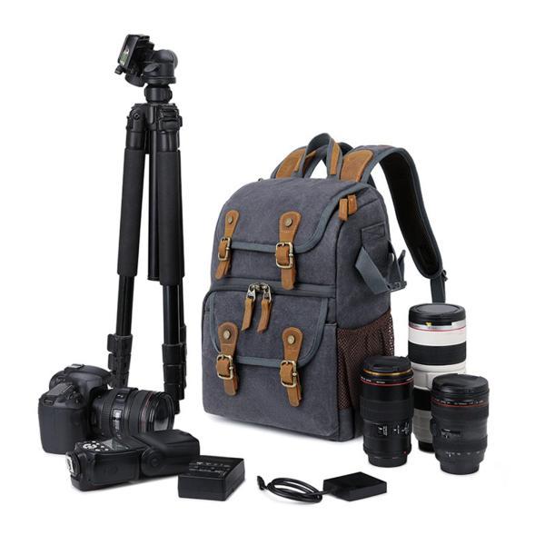 カメラバックパック 写真機入れもの トラベルバックパック うしろ側荷拵え 狩り立てる 山登り用 薄墨色