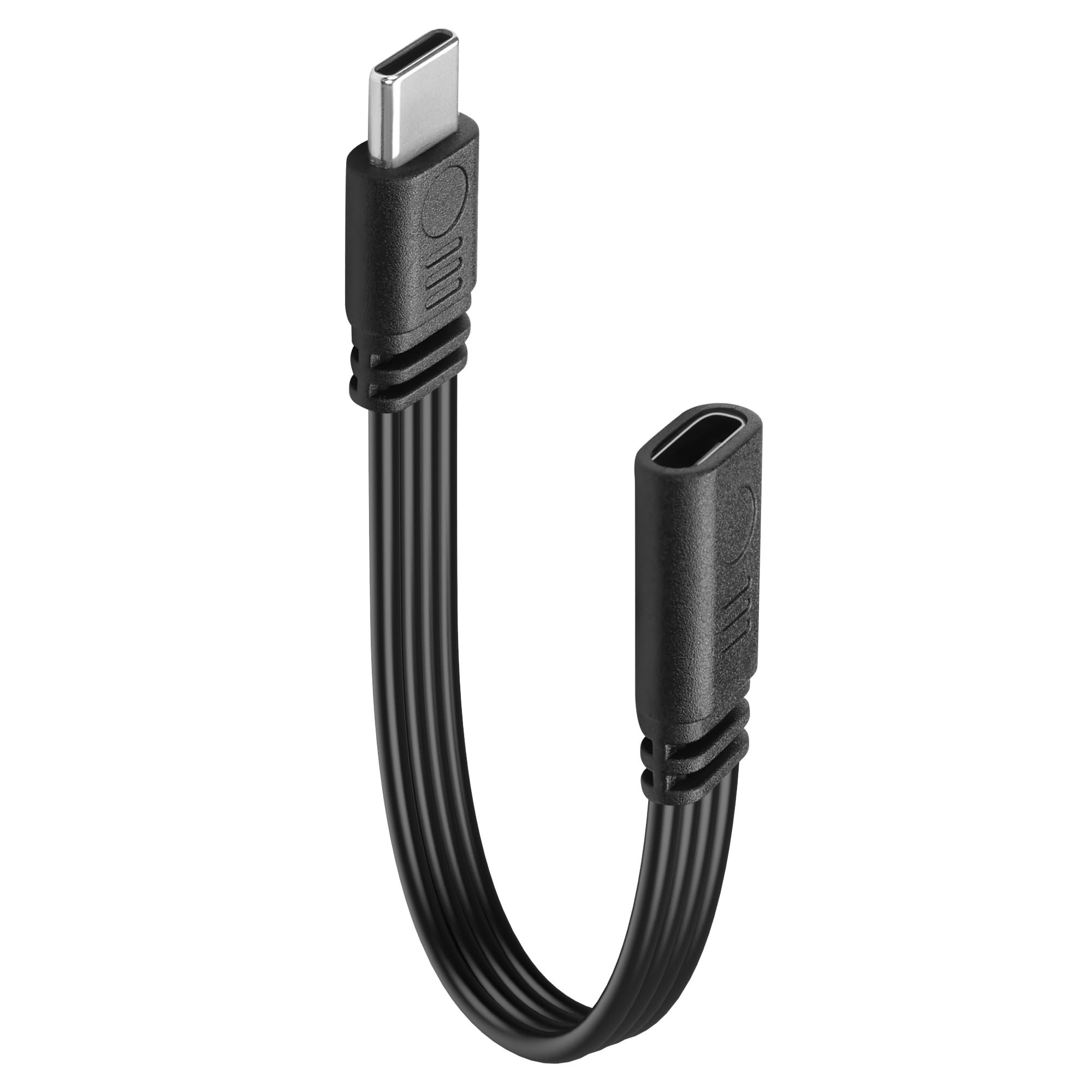 USB C延長ケーブル、USB-Cオス-USB-Cメス延長ケーブル、自動車、タブレット、ラップトップまたはUSB-Cデバイス充電伝送用、11インチ/30cm