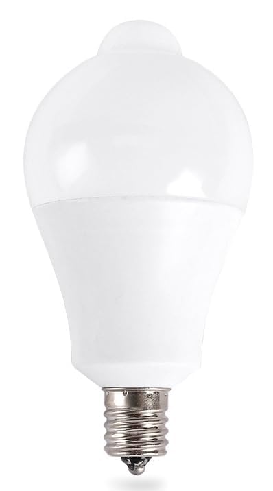 LED 人感センサー 電球 9W 昼白色 E17 60W形相当 800LM 自動点灯 消灯 広配光タイプ 人感センサー付き 赤外線センサーライト 玄関 階段 廊下 洗面所 室内 1個入れ (6000K-昼白色)