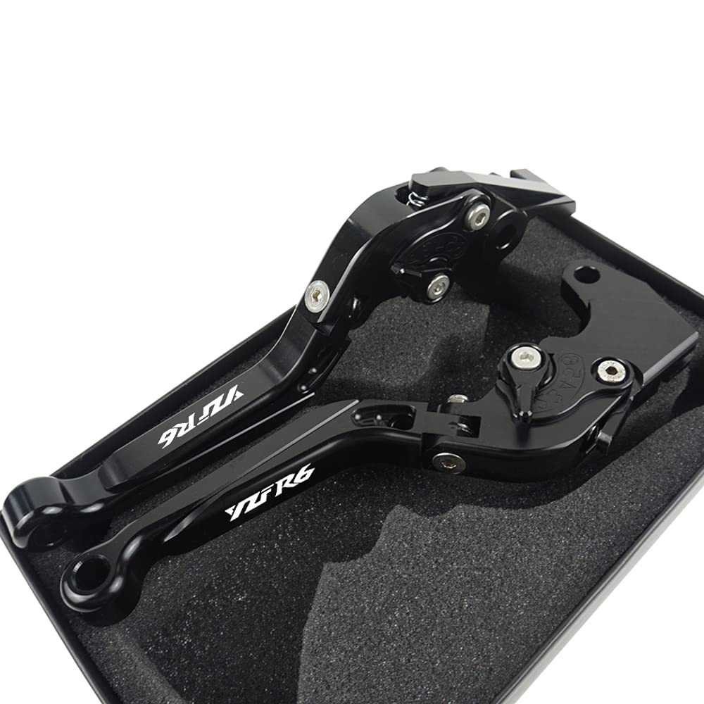 ヤマハYZFR6 YZF R6 2017 2018 2019 2020 ロゴ（YZF R6) ーモーターサイクルブレーキクラッチレバー黒