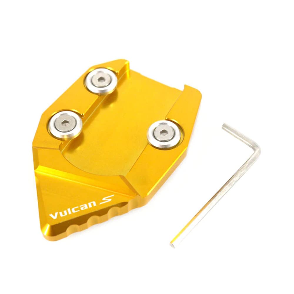 カワサキバルカン S VN650 VN 650 2015-2018 2016 オートバイ CNC キックタンド フットサイドスタンド エクステンション パッドサポートプレート拡大 (Vulcan S ロゴ)