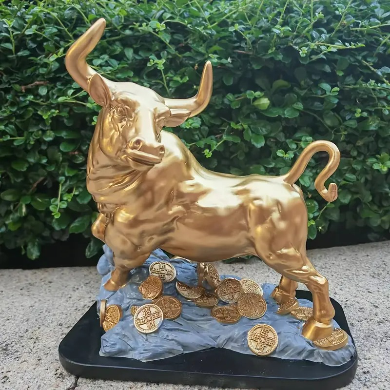 楽天市場】牛の置物 風水招財金沙金牛（財運如虹） : 中国貿易CTC