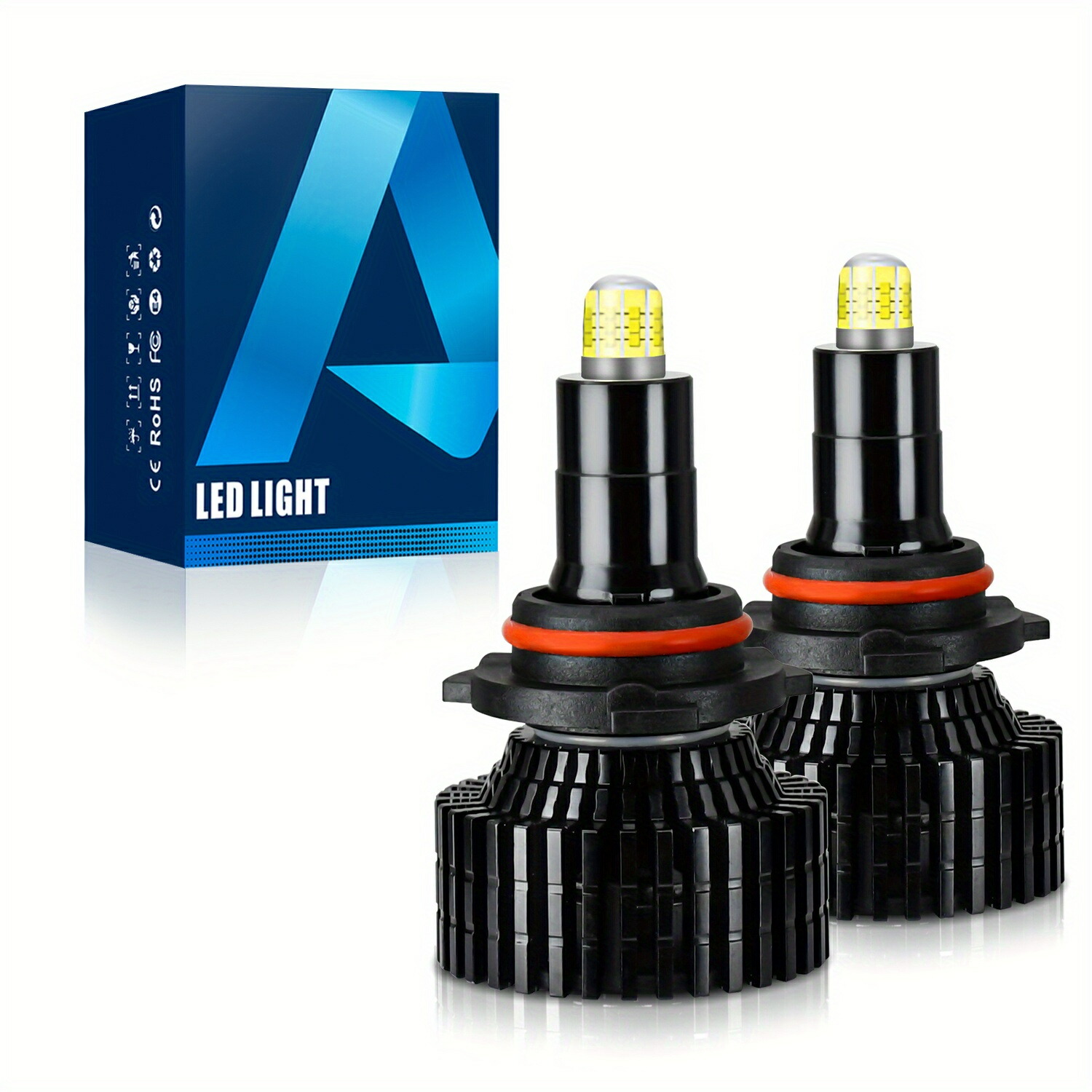 V4 LED 前照燈 仕掛ける: H1/H7/H11/9005/9006 弁膜 - 6000K, 12000Lux, 金属元素製, 鉄道車両に自然調整