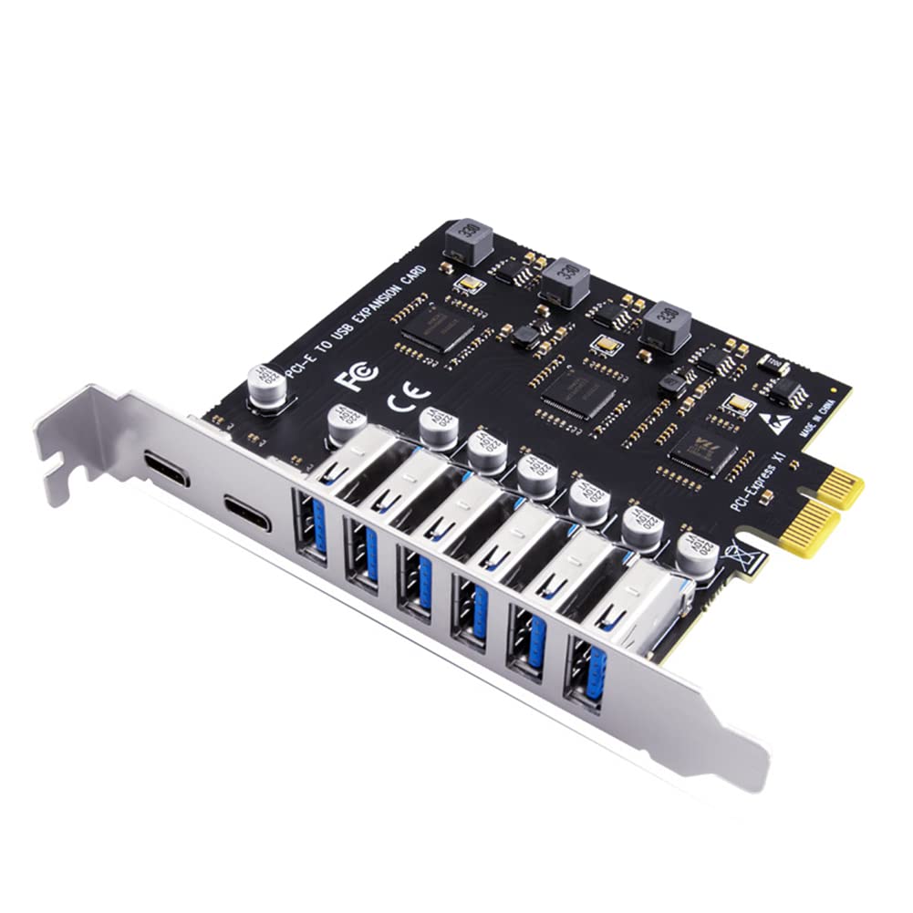 USB 3.2 および Type C PCI-E 取りひろげる歌留多 PCIE - USB 制御装置 6 界面 + 2 界面 USB-C 3.2 PCI-E 歌留多 アダプター