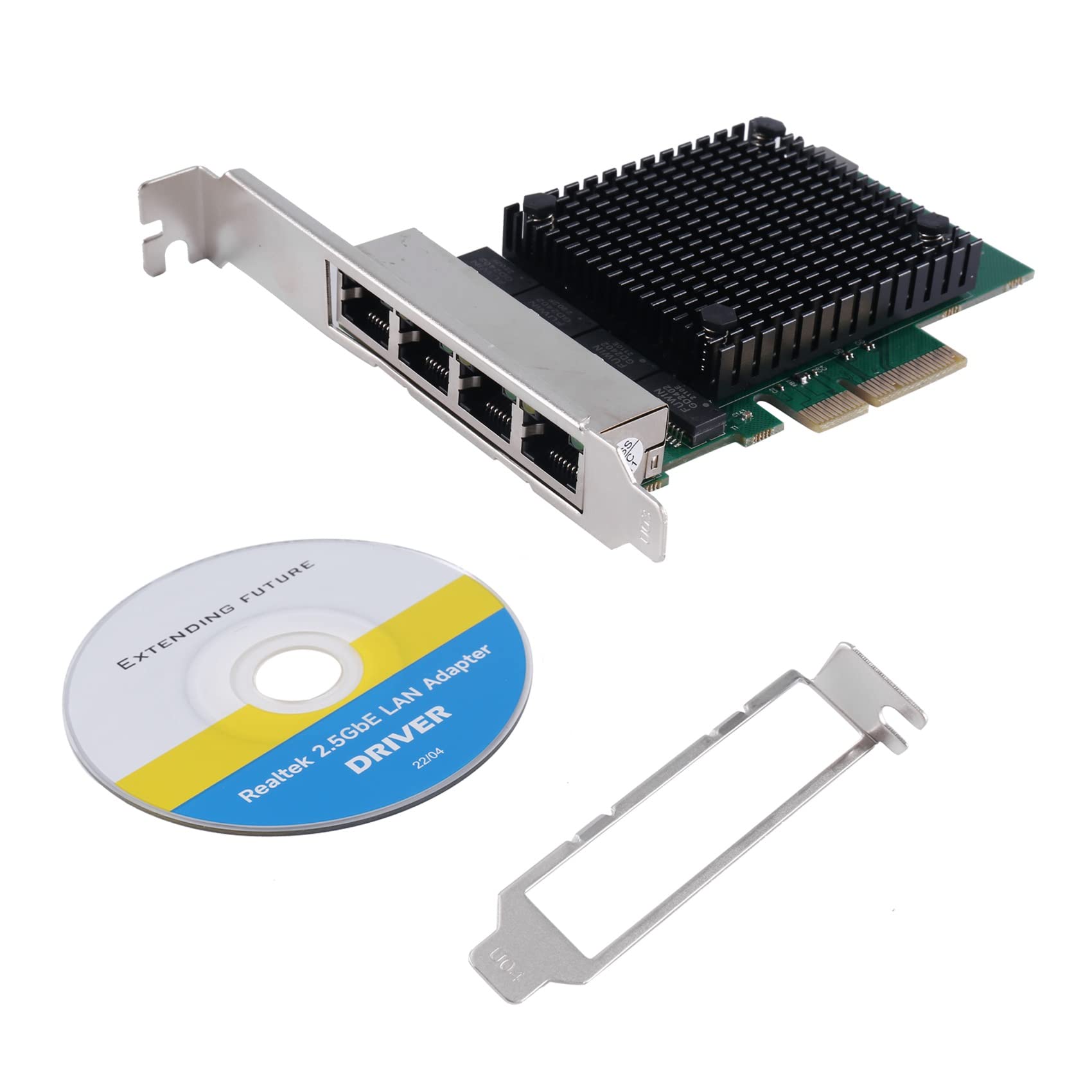 PCIE X4 2.5Gギガビットネットワークカード 8125B 4ポートイーサネットネットワークカード デスクトップサーバーネットワークカード