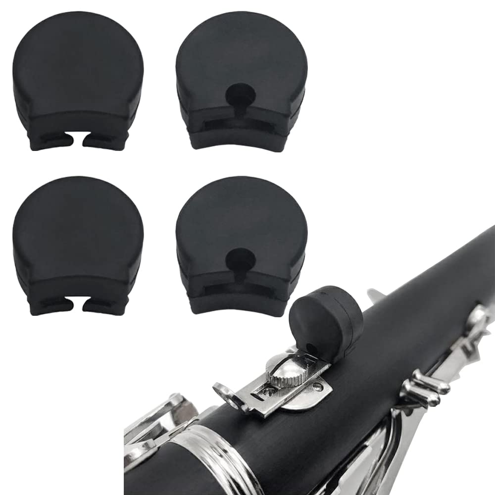 Rubber Clarinet Thumb Rest Cushion, Clarinet Thumb Protector, Musical Instrument Accessories, Thumb Rest Cushion, Woodwind Instrument Parts, Comfort, Resistance, Durability, Reduces Fatigue (Clarinet Finger Rest Kit*4)