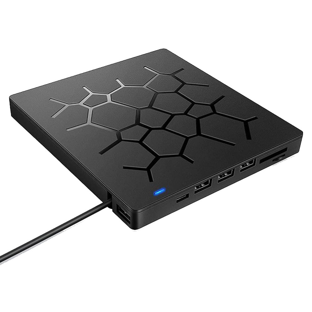 多機能外付けドライブ 6 In 1 DVD ドライブ プレーヤー USB 3.0 Type-C (SD/TF および USB3.0 光学ドライブ付き) PC ラップトップ用|エムーエムショップ
