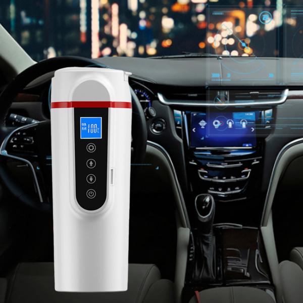 車の旅行のためのコーヒーマグ温度制御ケトル沸騰水大画面白|エムーエムショップ