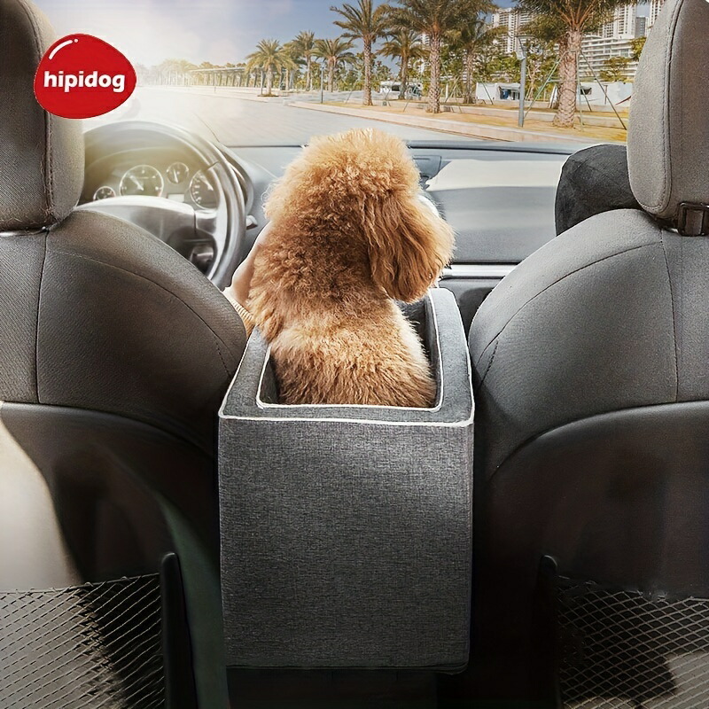 車用快適ペットブースターシート アームレストアタッチメント付き - 犬猫 旅行 最適 - セントラルコントロールハンドバッグ 犬用ハウス 安心安全 日帰り旅行|エムーエムショップ