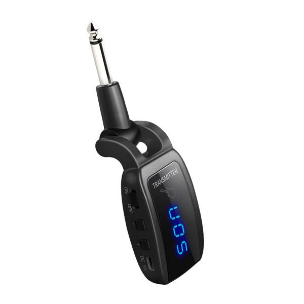 ワイヤレスギターシステムトランスミッタ受信機15チャンネル充電式ブラック|エムーエムショップ