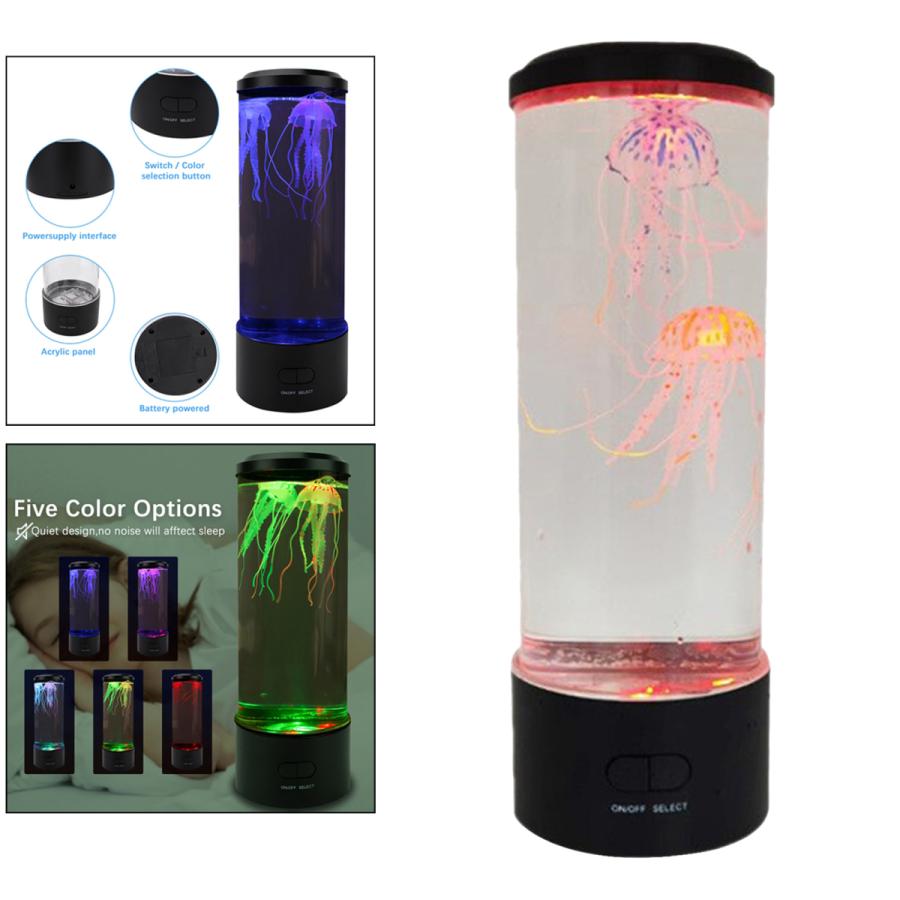 LEDミニクラゲランプ常夜灯デスク装飾ランプリモコンなし|エムーエムショップ