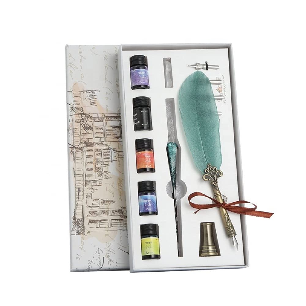 楽天市場】万年筆 羽ペンセット がらすぺん ディップペン ガラスペン