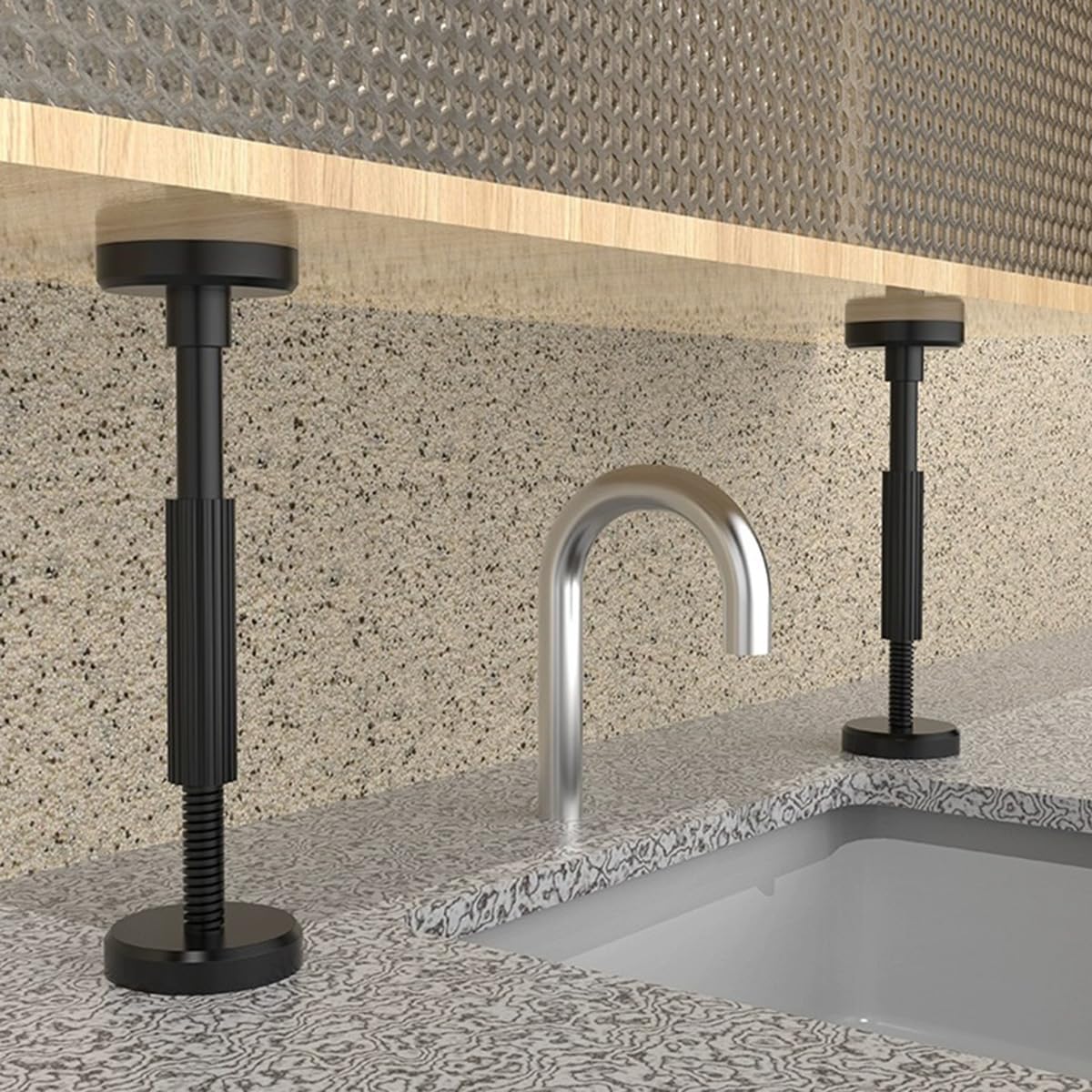突っ張り棒 家具転倒防止つっぱり棒 【1/2/4個セット】耐圧200kg 18-45cm 地震対策 防災グッズ 狭い隙間用 伸縮可能 保護パッド 伸縮棒 強力 耐震 転倒防止 伸縮 冷蔵庫 食器棚 家具 耐震ポール タンス テーブル 棚 本棚 家具固定用 (2pc)
