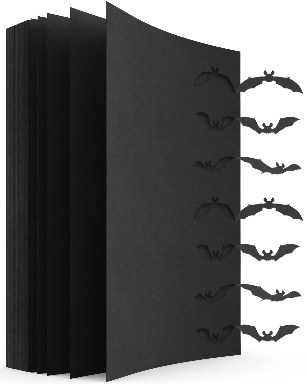 ブラックカードストック用紙 8.5 x 11インチ 108枚 180g ブラックプリンタカードストック、厚手で厚手のカードストック用紙 カード作成 印刷 クラフト 図面 スクラップブッキング カッティング用