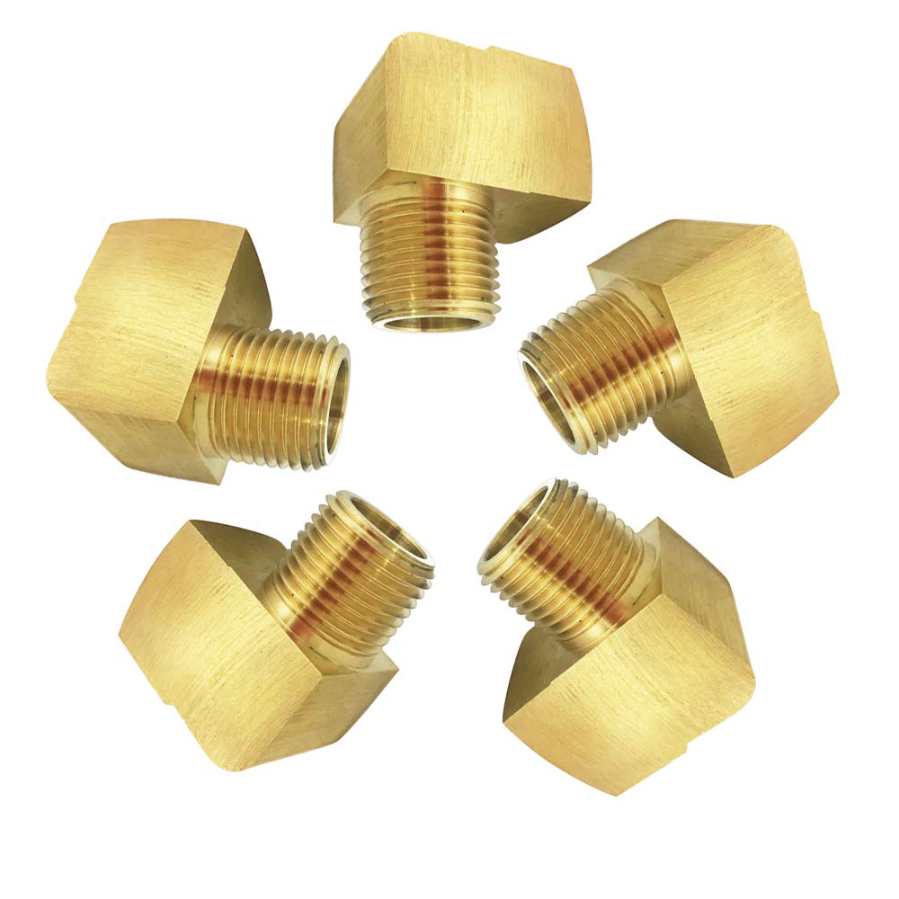 金管楽器導管あと継ぎ 90度 赤ちょうちん買い溜める ストリートエルボ 1/2\" NPT Female x 1/2\"" NPT Male 3400DD-5"