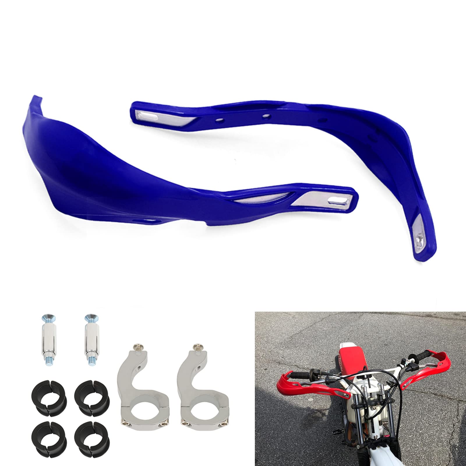 バイクハンドガード 22.2mm 28.6mm アルミ ハンド ガード オフロード バイク オートバイ 汎用 ナックル ガード