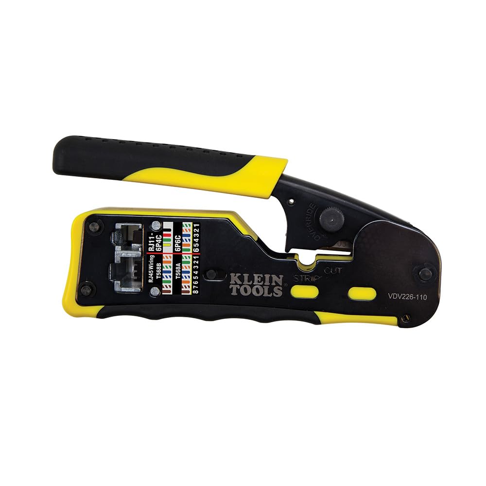 VDV226-110 ラチェットモジュラーデータケーブルクリンパー/ワイヤーストリッパー/ワイヤーカッター RJ11/RJ12標準、RJ45パススルーコネクタ用 16,978円