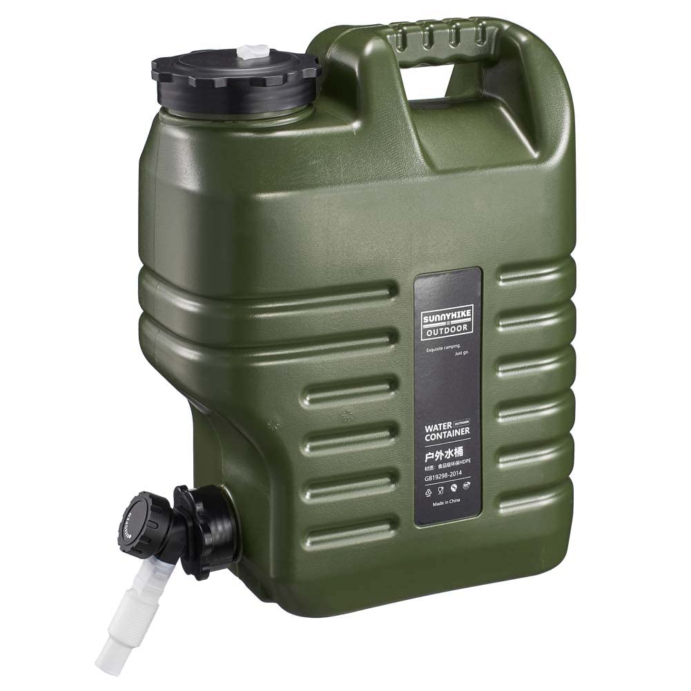 グリーン キャンプ用ウォーターコンテナ 12L ポータブルウォータージャグ スピゴット付き アウトドアウォーターストレージコンテナ 緊急ウォータータンク アウトドア ハイキング キャンプ ピクニック用品