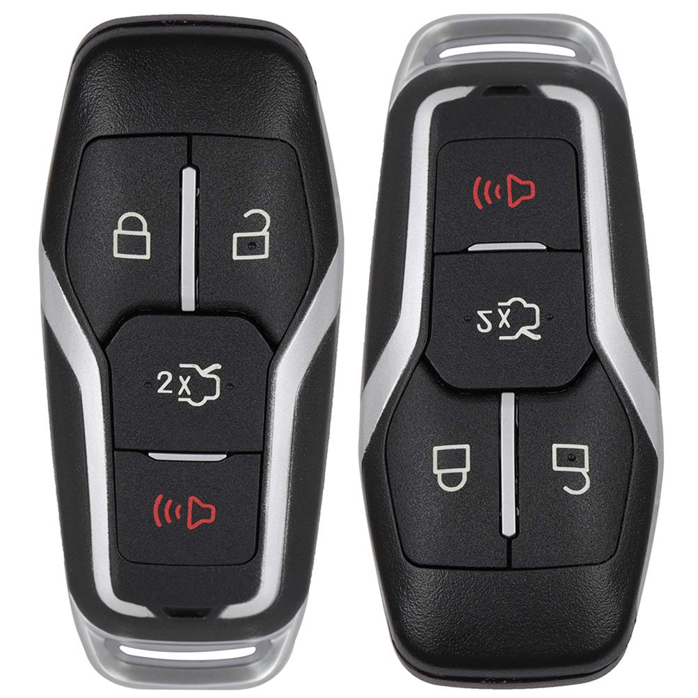 車用キーフォブ キーレスエントリーリモート交換用 13-16 Ford用 Fusion 15-17 Edge 16-17 Explorer 15-16 Mustang F-150 F-350 (FCC 5926060) 4ボタン 2パッド｜エムーエムショップ