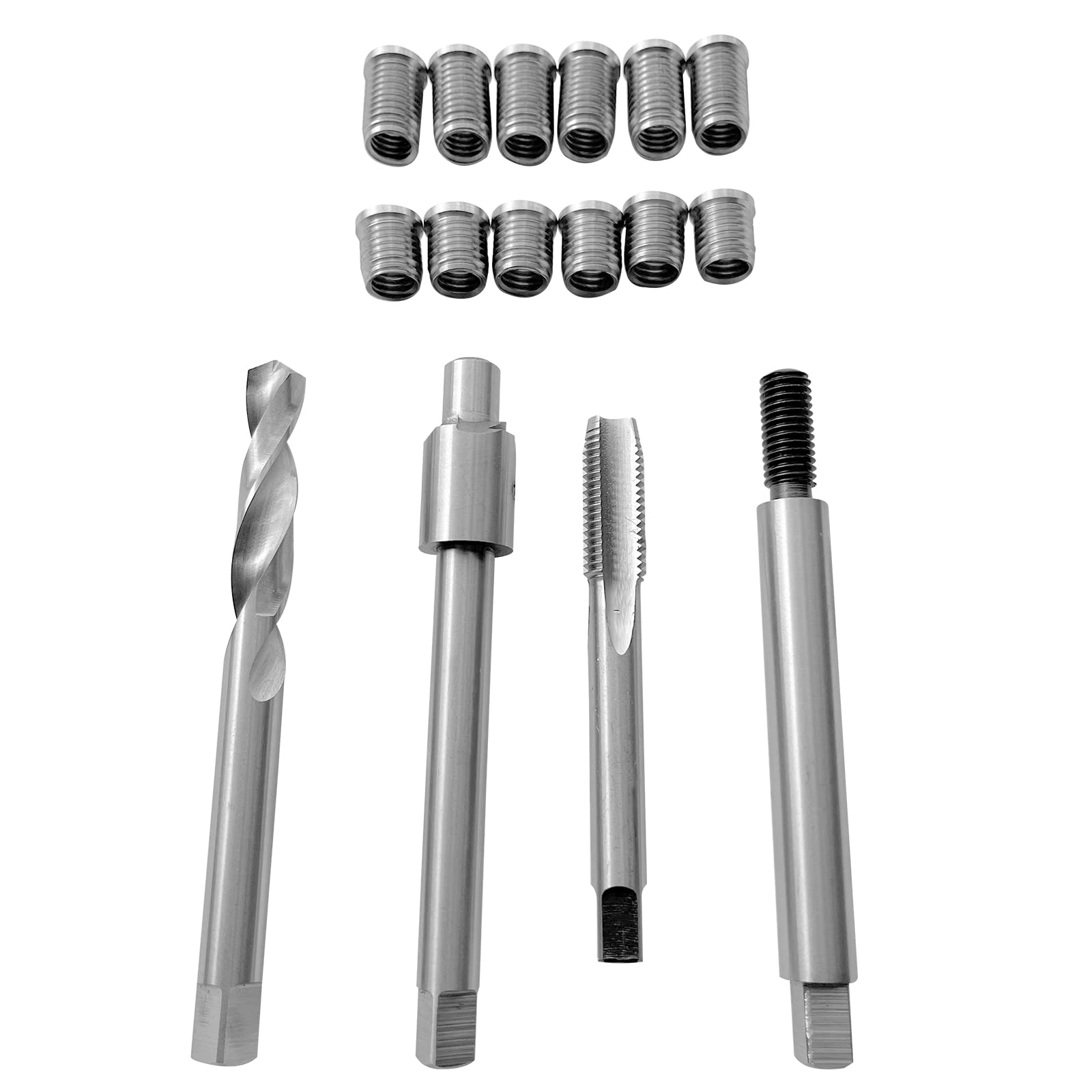 M6*1.00 2サイズねじ修理キット(長さ12mm挿入6個、長さ9.4mmステンレススチールインサート6個を含む)|エムーエムショップ