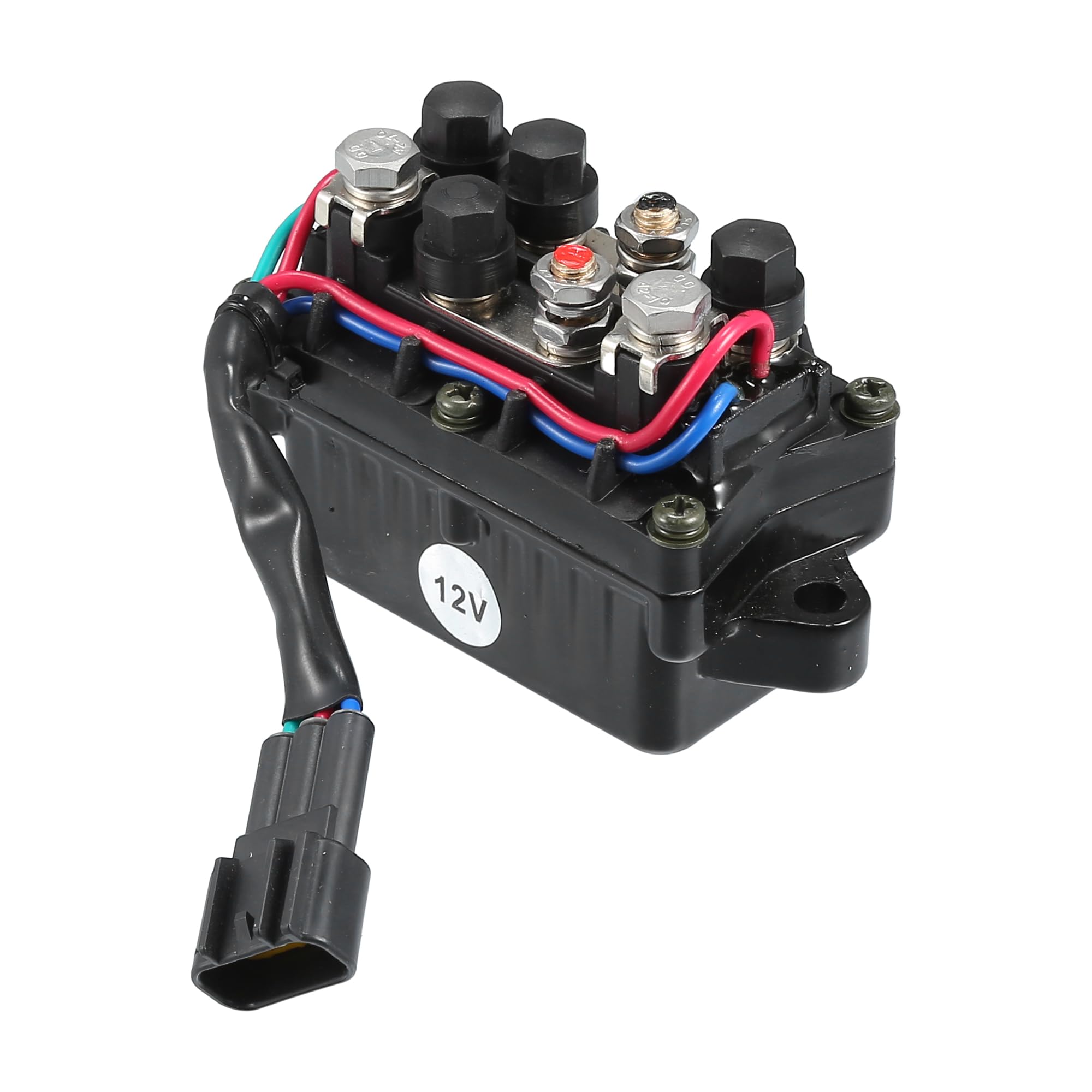 T ボートパワートリム ソレノイドリレーアセンブリ Yamahaに対応 Outboardに対応 4ストローク 黒い