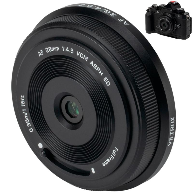 VILTROX 28粍 F4.5 Z ニコン Zマウント水晶体用、AF 28粍 f/4.5 Zマウントパンケーキレンズプライムレンズ、ニコン Z8 Z9 Z6 Z7 Z6II Z7II Z5 Z5II ZFC Z30 Z8 Z250用盛りだくさん一こま広角