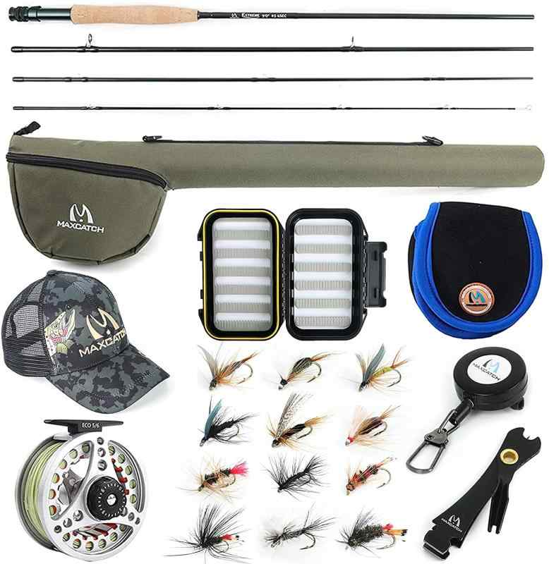 M MAXIMUMCATCH Maxcatch Extreme フライフィッシングロッド ジャズバンド一揃いの道具 飛球極点 書き割り 未経験者 ハウツー物書き割り 納める御徒面子付き添い人（9\u00270\u0026quot; 8wt飛球極点書き割り）