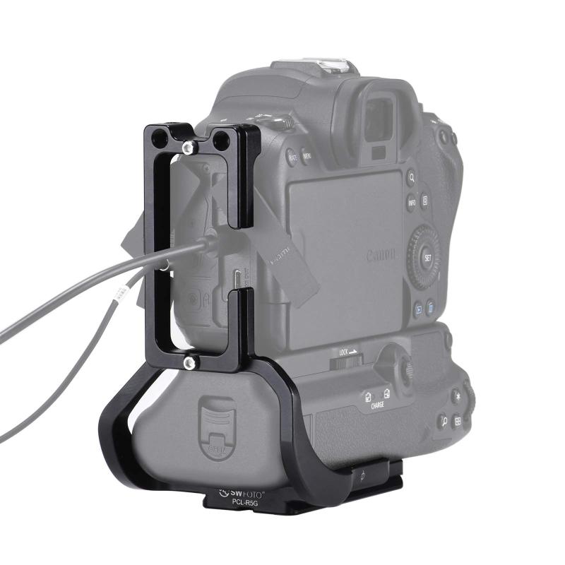 SWFOTO PCL-R5G l一皿canon eos r6/r5/r5c 用 乾電池手持ち部分 bg-r10手持ち部分 \u0026amp; r5 mark ii 用BG-R20, アルカスイス l型鉤括弧