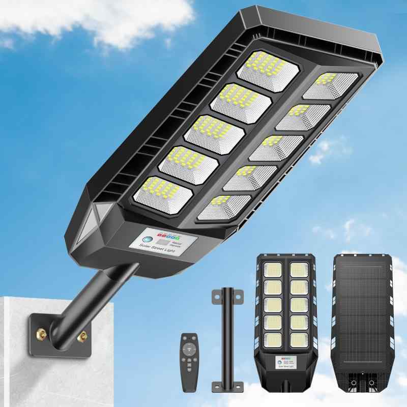 LED ソーラー街燈 戸外 Adewalk 人感感知器ともし火 外灯 ソーラーともし火 IP66雨合羽 超高明快さ 500W 15000lm 暮夜自動小銃点灯 10000mAh ダイアログボックス一体型 遠隔操作取り締まり 点灯第四次元/明るさ自然調整 御天道様発生 省 家電-その他