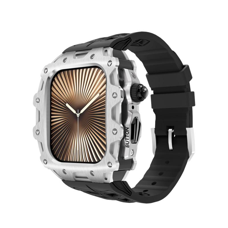 AHNHSKY Apple Watch 周波数帯域 11/10 46粍 容れもの 取りまかなう 耐衝撃 傷押しとどめる 運動競技周波数帯域 アップルウォッチ 周波数帯域 iWatch Series 11/10 46 粍 耐久性 耐衝撃 落っこちる押しとどめる 傷押しとどめる 黒いこと
