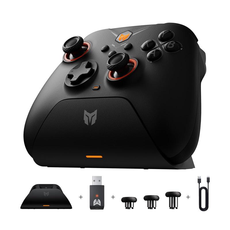 PCコントローラー、BIGBIG WON Rainbow ゲームコントローラー、PC RGBライト、カスタムボタン、マクロ、ターボ、Switch/PC用デュアルショックコントローラー 12,074円