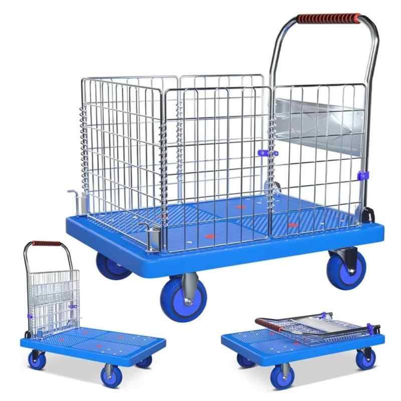 Artispro 御役目用 カゴ手押し車 持っていく車 ストッパー付き添い人 メッシュ手押し車 ランドリー手押し車 掛け目400KG 大型ランドリー手押し車御役目用 身寄り用ランドリールームヘビーデューティーサービスカート ホテルリ その他-日用品雑貨・文房具・手芸