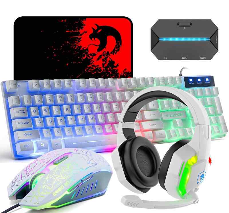 Mamba snakeゲーミングキーボードマウスヘッドホンコンバーターセット USBメンブレン式 有線 雨合羽多役立つことマルチメディアシステム足がかり 2400DPI合わせるな二十日鼠 6つの名取り草 二十日鼠パッド付き添い人 ゲーミングヘッ