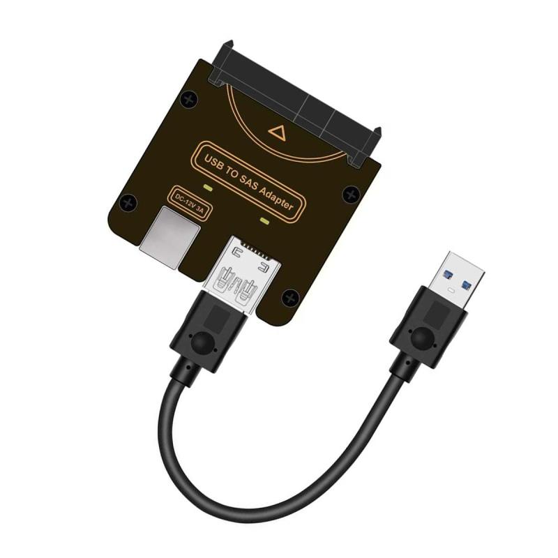 SFF-8482 SAS 29ピン - USB3.0 7+15 22ピン SATA HDDディスクドライブRAIDアダプタ 6Gbps チップセットおよび電源ポート付き