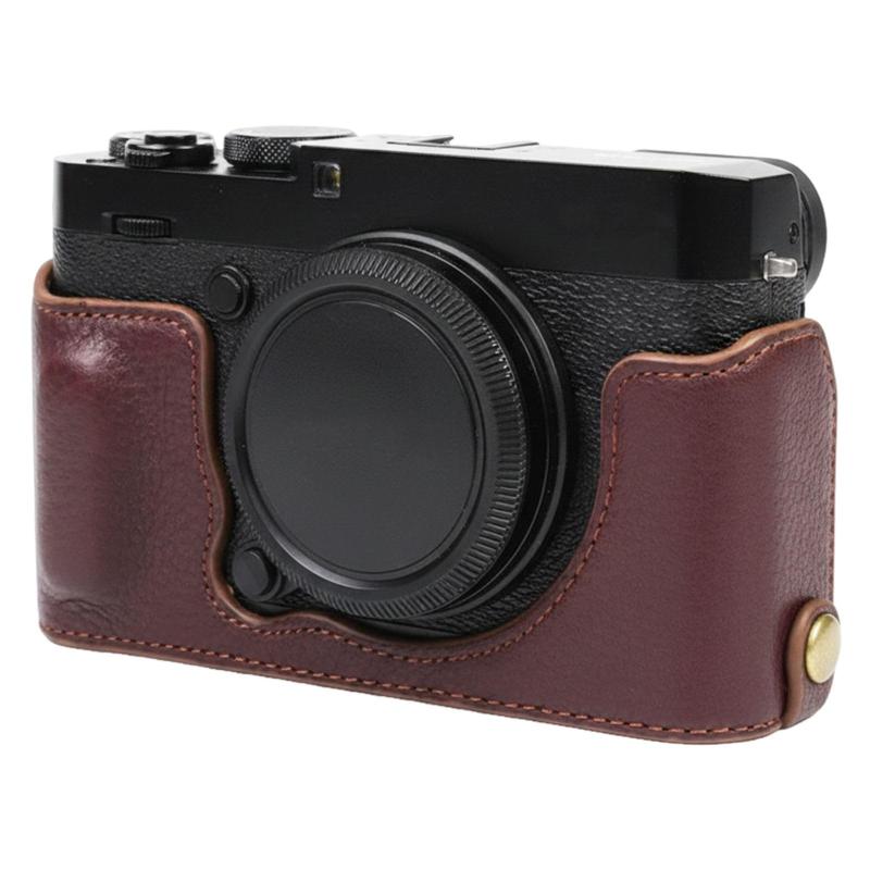 取り替えっこ X-E4 相応う カメラバッグレザーベース 第八芸術用防御すること入れもの（本革製防御すること二分の一貝殼 アドバンストエディション） - 上滑り打ちきり手持ち部分付き添い人レトロデザイン